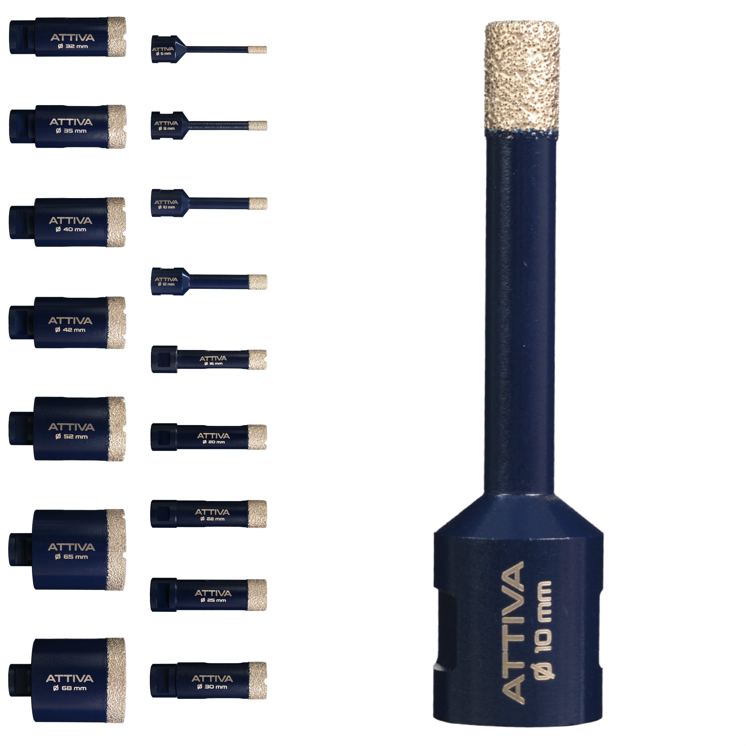 FERRATI Attiva Diamant Fliesenbohrer M14 Segmenthöhe 15mm | Pro Diamantbohrer Lochsäge für Fliesen Keramik Marmor Travertin Naturstein | nasse & trockene andwendung