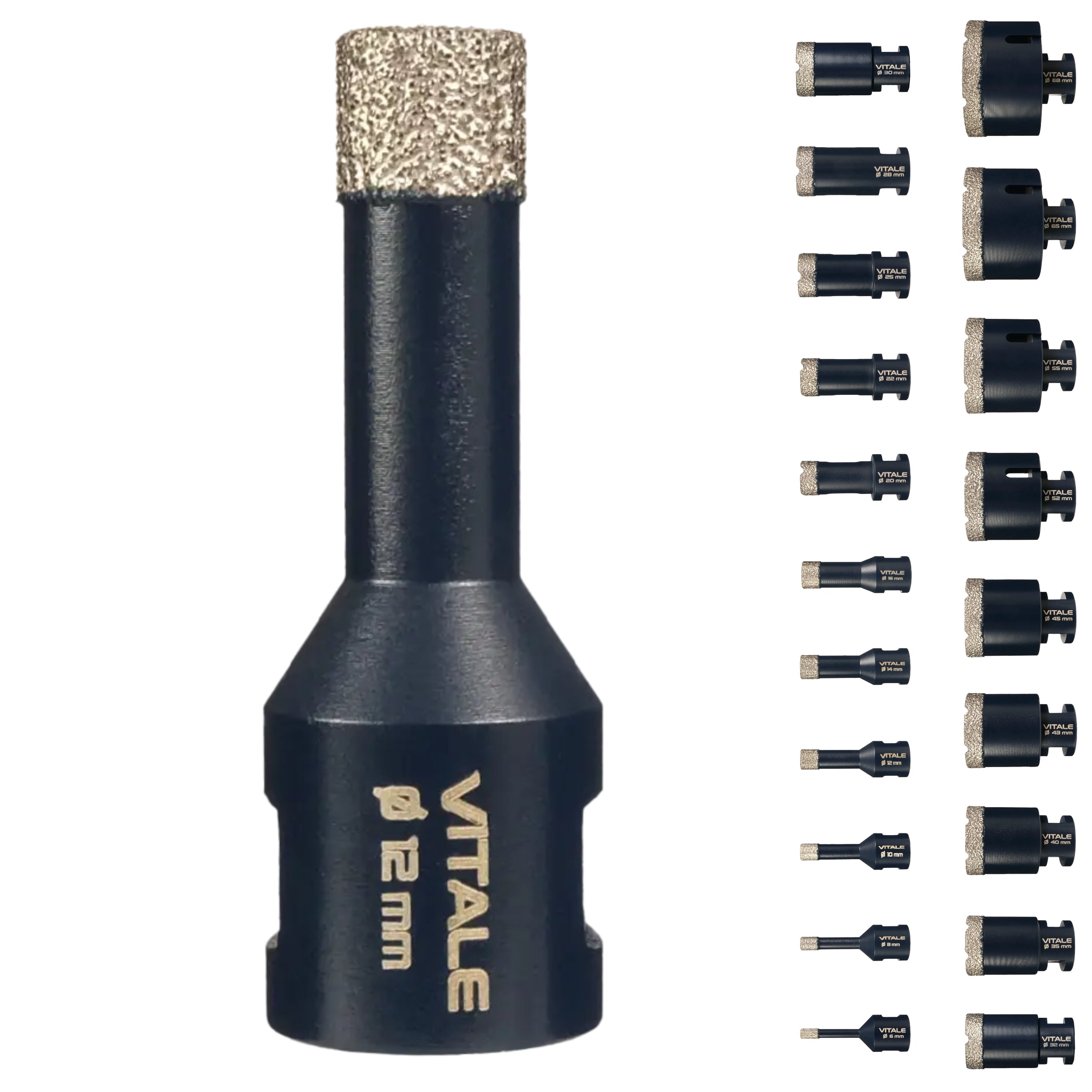 FERRATI Vitale Diamant Fliesenbohrer M14 Segmenthöhe 11mm | Pro Diamantbohrer Lochsäge für Fliesen Keramik Marmor Travertin Naturstein | nasse & trockene andwendung