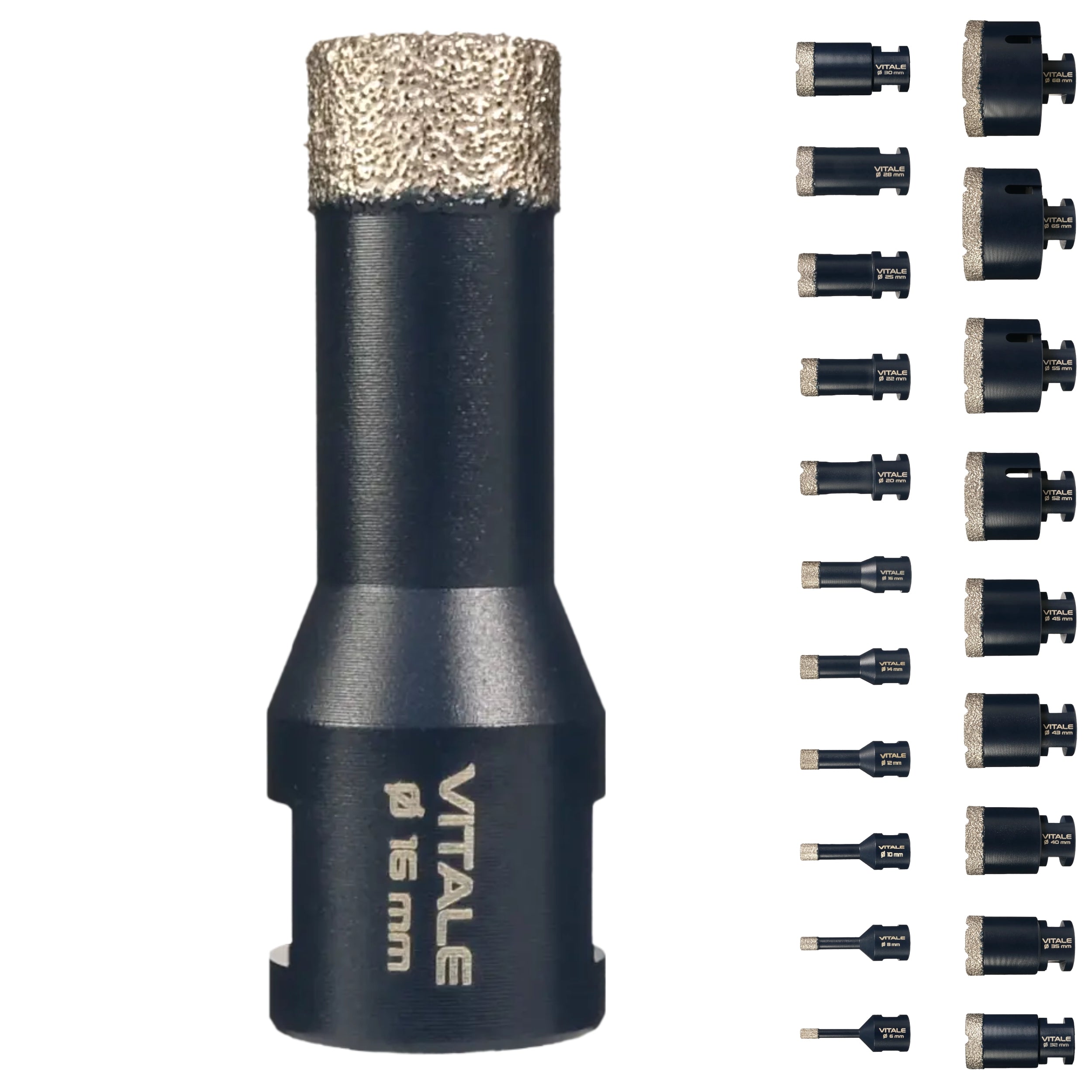 FERRATI Vitale Diamant Fliesenbohrer M14 Segmenthöhe 11mm | Pro Diamantbohrer Lochsäge für Fliesen Keramik Marmor Travertin Naturstein | nasse & trockene andwendung