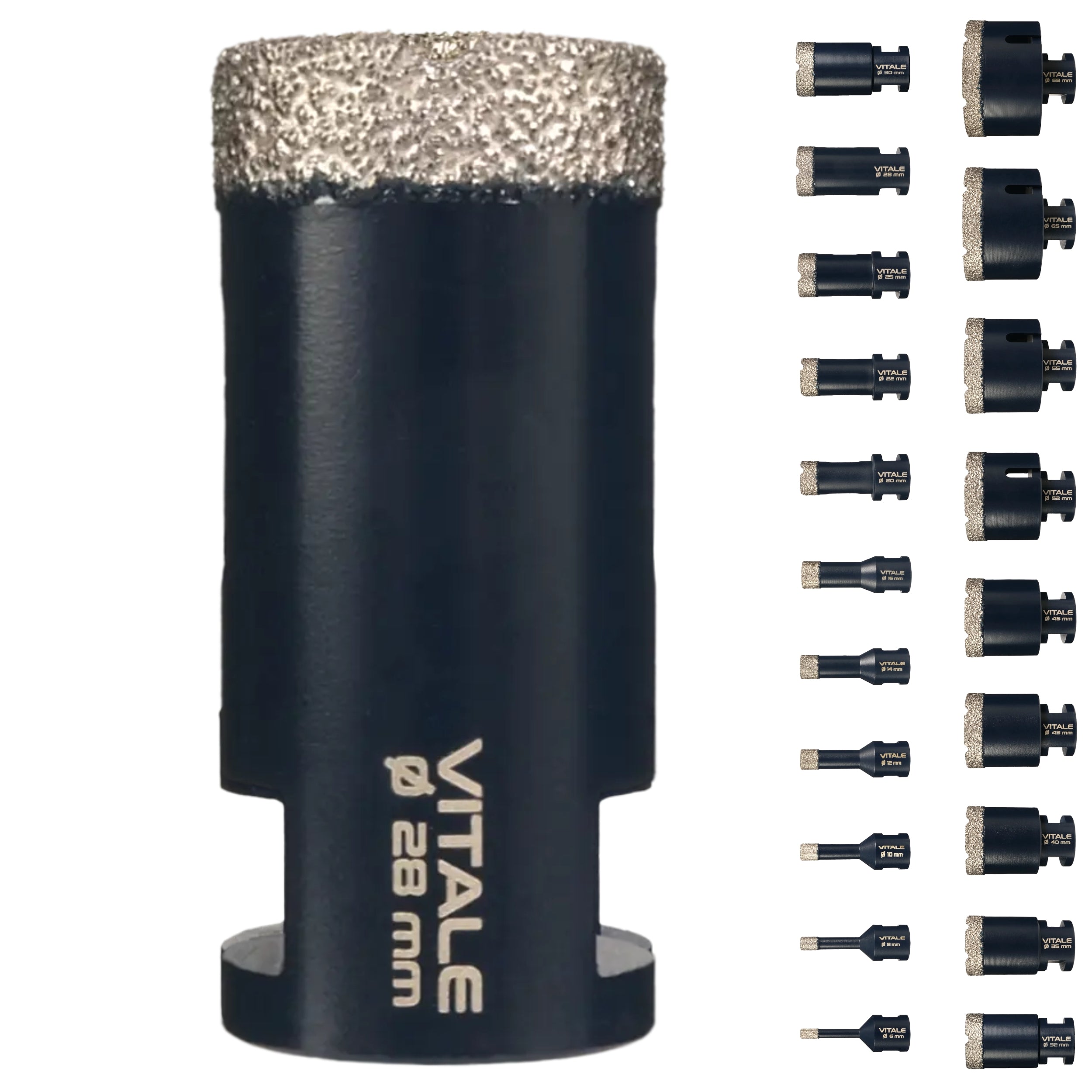 FERRATI Vitale Diamant Fliesenbohrer M14 Segmenthöhe 11mm | Pro Diamantbohrer Lochsäge für Fliesen Keramik Marmor Travertin Naturstein | nasse & trockene andwendung