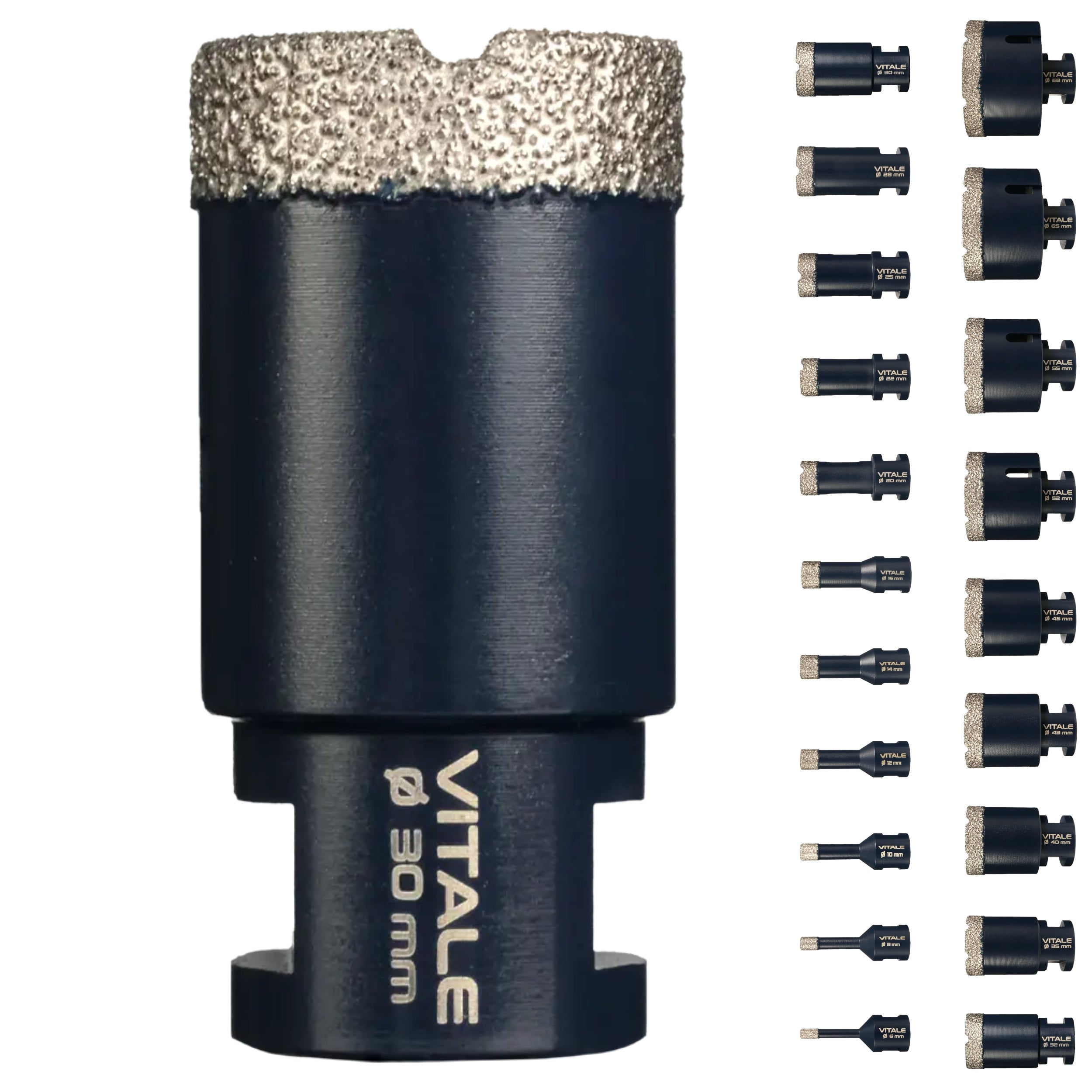 FERRATI Vitale Diamant Fliesenbohrer M14 Segmenthöhe 11mm | Pro Diamantbohrer Lochsäge für Fliesen Keramik Marmor Travertin Naturstein | nasse & trockene andwendung