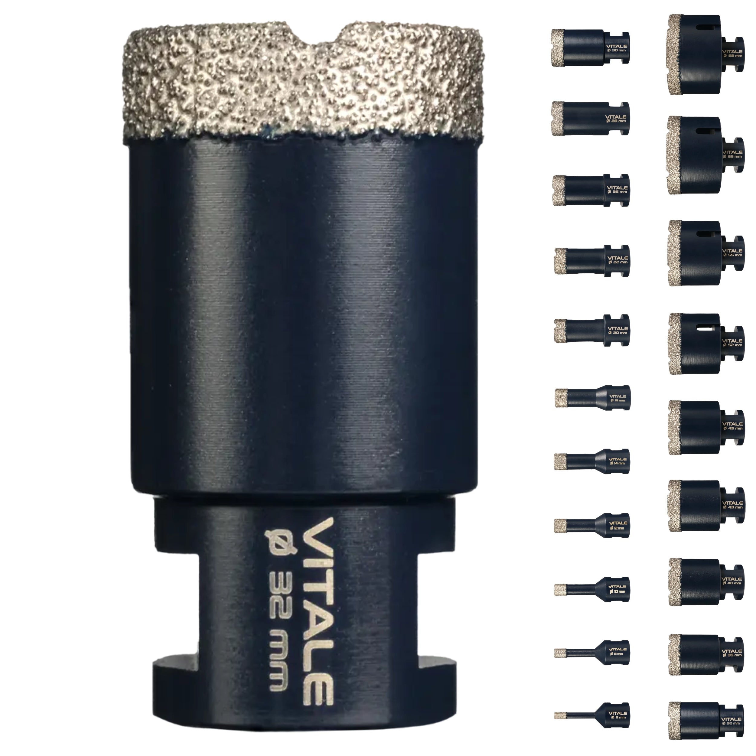 FERRATI Vitale Diamant Fliesenbohrer M14 Segmenthöhe 11mm | Pro Diamantbohrer Lochsäge für Fliesen Keramik Marmor Travertin Naturstein | nasse & trockene andwendung