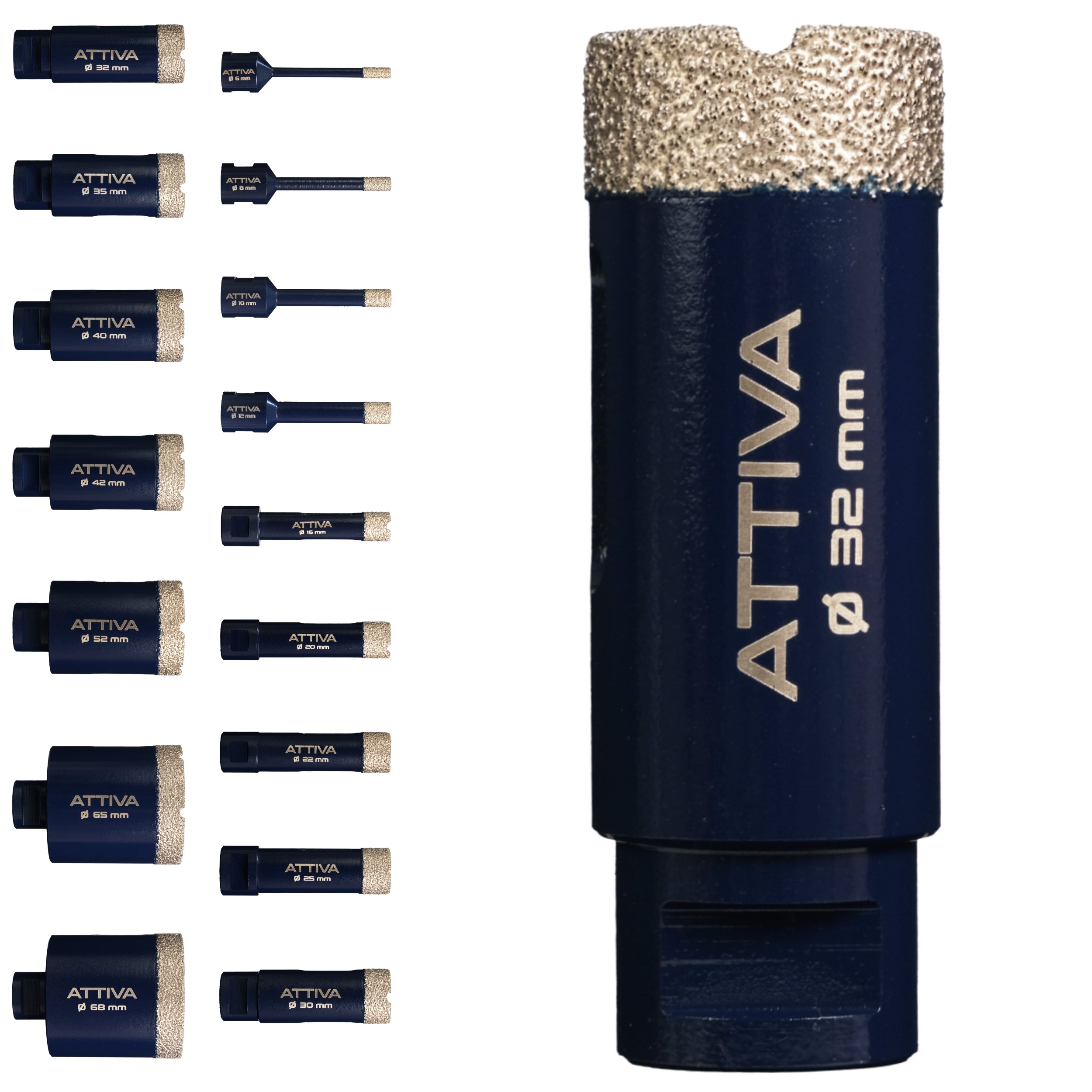 FERRATI Attiva Diamant Fliesenbohrer M14 Segmenthöhe 15mm | Pro Diamantbohrer Lochsäge für Fliesen Keramik Marmor Travertin Naturstein | nasse & trockene andwendung