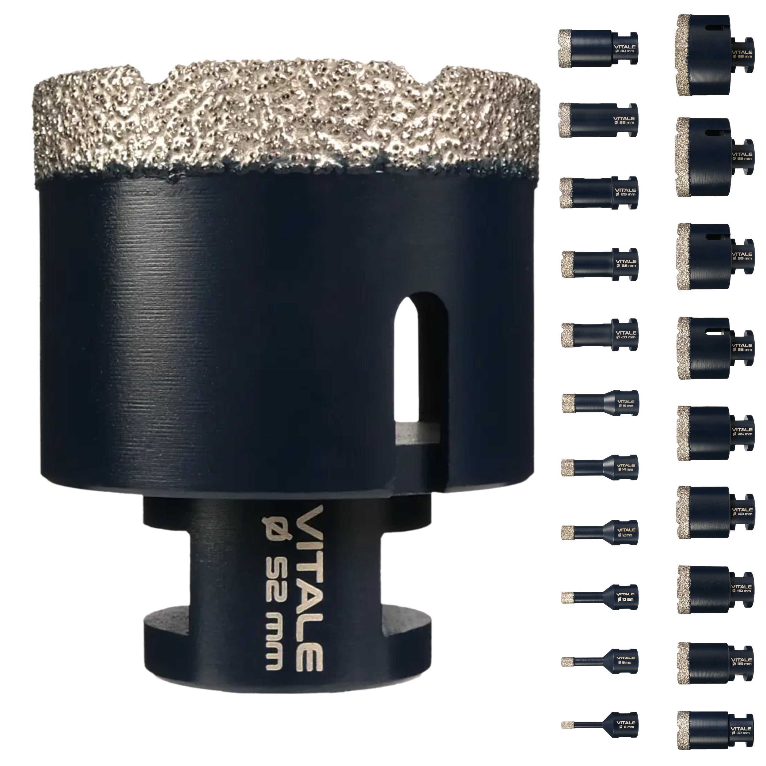 FERRATI Vitale Diamant Fliesenbohrer M14 Segmenthöhe 11mm | Pro Diamantbohrer Lochsäge für Fliesen Keramik Marmor Travertin Naturstein | nasse & trockene andwendung