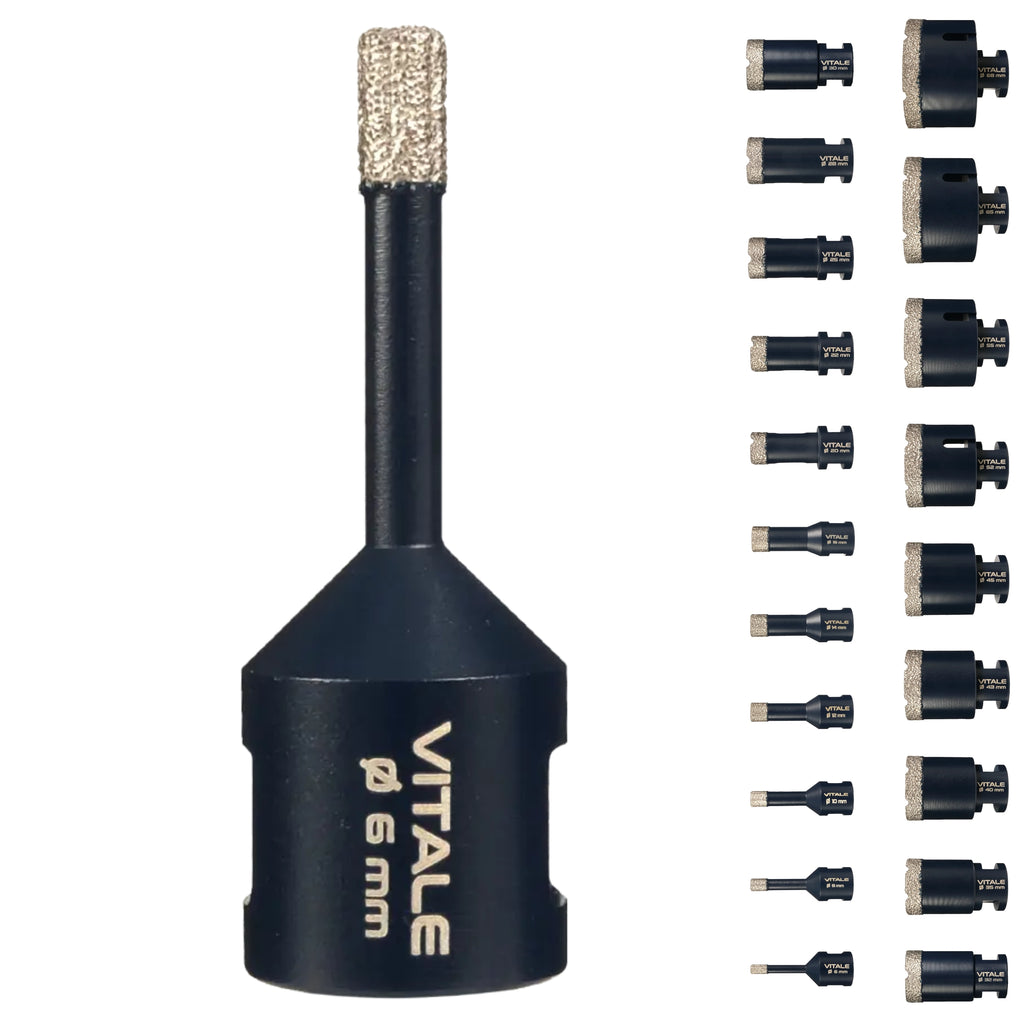 FERRATI Vitale Diamant Fliesenbohrer M14 Segmenthöhe 11mm | Pro Diamantbohrer Lochsäge für Fliesen Keramik Marmor Travertin Naturstein | nasse & trockene andwendung