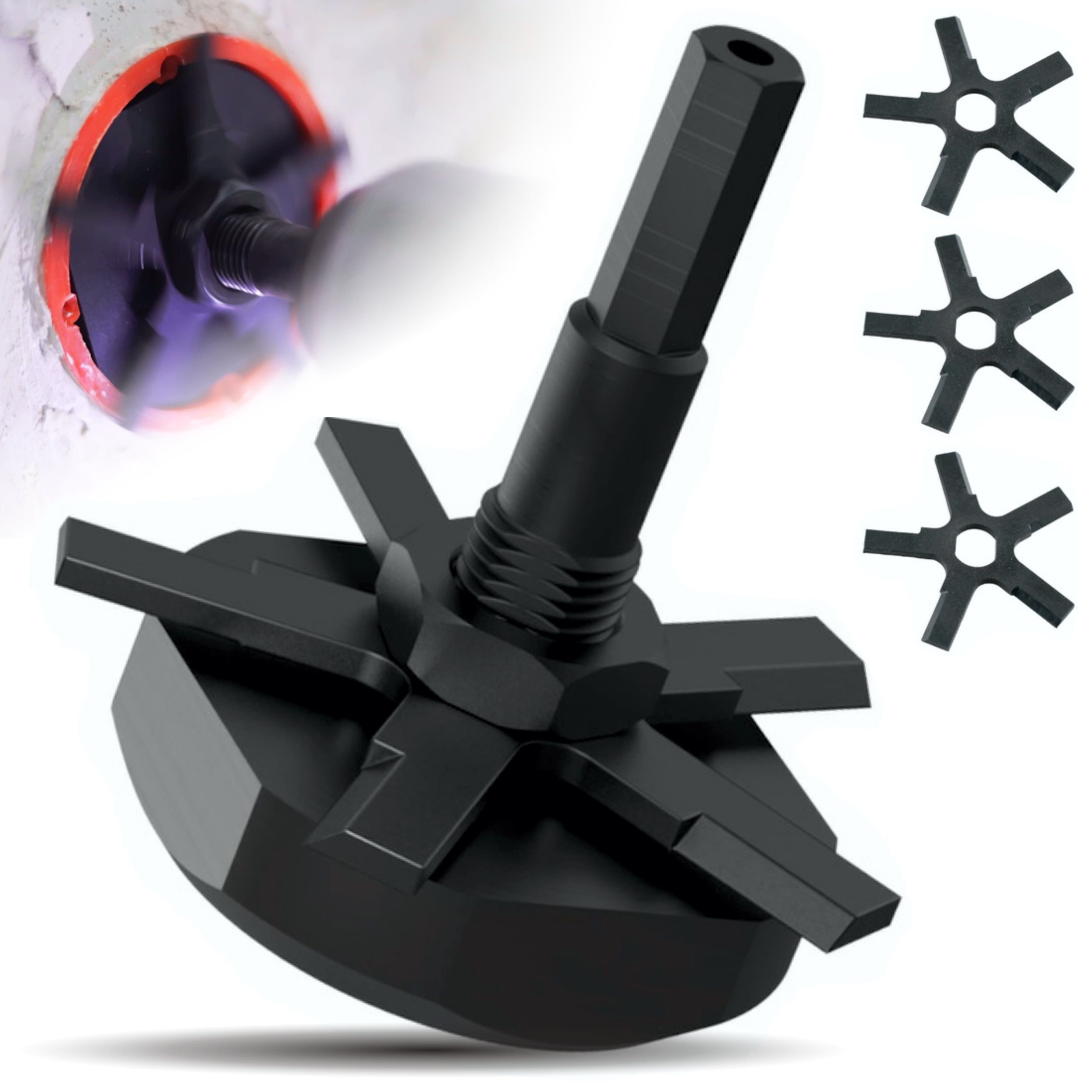 SCROBER Universal Schneidbohrer für Unterputzdose ∅ 65 mm mit 3 Messern