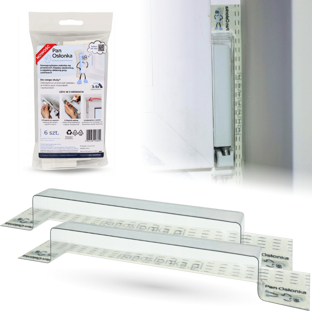 COVERMAL 18 x Fensterscharnier Malerband 18 cm Universal | Malerkrepp für Scharnier und Fenster, Abdeckhaube Fensterband, Fensterangeln-Schutz beim Streichen