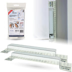 COVERMAL 18 x Fensterscharnier Malerband 18 cm Universal | Malerkrepp für Scharnier und Fenster, Abdeckhaube Fensterband, Fensterangeln-Schutz beim Streichen