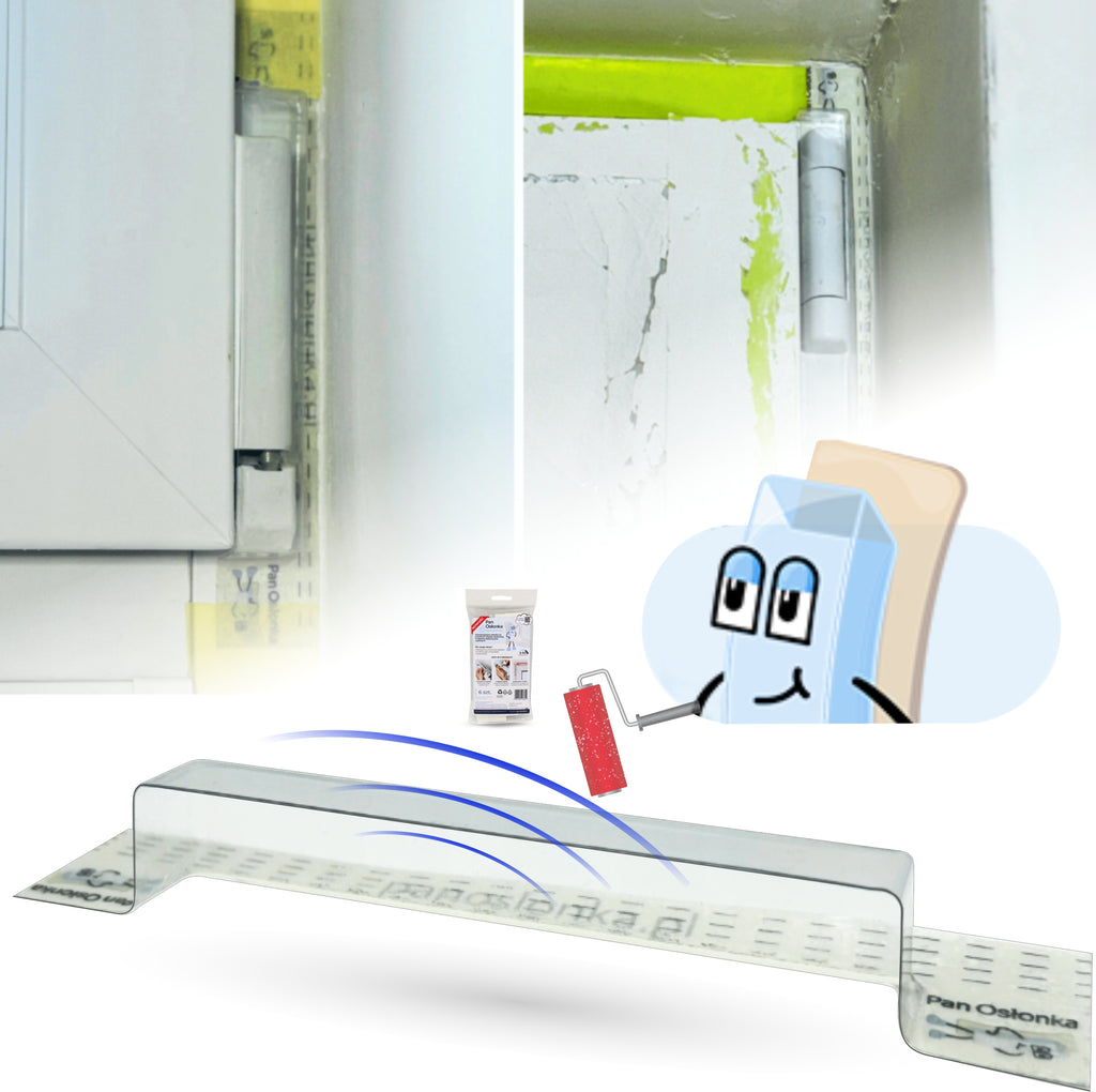 COVERMAL 18 x Fensterscharnier Malerband 18 cm Universal | Malerkrepp für Scharnier und Fenster, Abdeckhaube Fensterband, Fensterangeln-Schutz beim Streichen