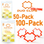 DUO CLIPS Extra Strong 22–50 mm Kabelhalter Universal Schlaufendübel | Kabelclip, Dübelklemmschelle, für Leitungen und Rohre
