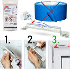 COVERMAL 18 x Fensterscharnier Malerband 18 cm Universal | Malerkrepp für Scharnier und Fenster, Abdeckhaube Fensterband, Fensterangeln-Schutz beim Streichen