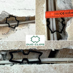 DUO CLIPS Universal 22–50 mm Kabelhalter 100 Stück | Kabelclip, Kabelbefestigung, Clip für Kabel, Halterung für Leitungen und Rohre