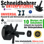 SCROBER Universal Schneidbohrer für Unterputzdose ∅ 65 mm mit 3 Messern