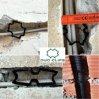 DUO CLIPS Universal 22–50 mm Kabelhalter 100 Stück | Kabelclip, Kabelbefestigung, Clip für Kabel, Halterung für Leitungen und Rohre