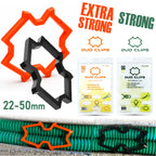 DUO CLIPS Extra Strong 22–50 mm Kabelhalter Universal Schlaufendübel | Kabelclip, Dübelklemmschelle, für Leitungen und Rohre